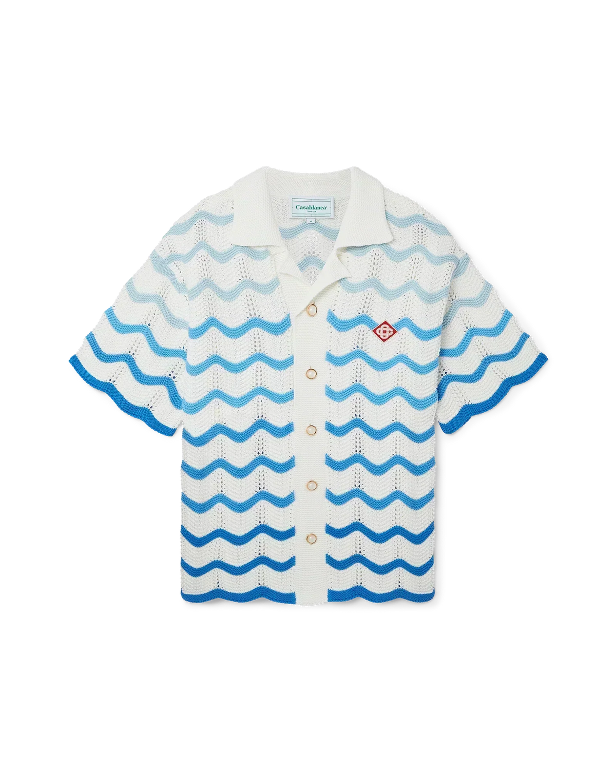 Wavy Gradient Crochet Shirt - casablanca (2)